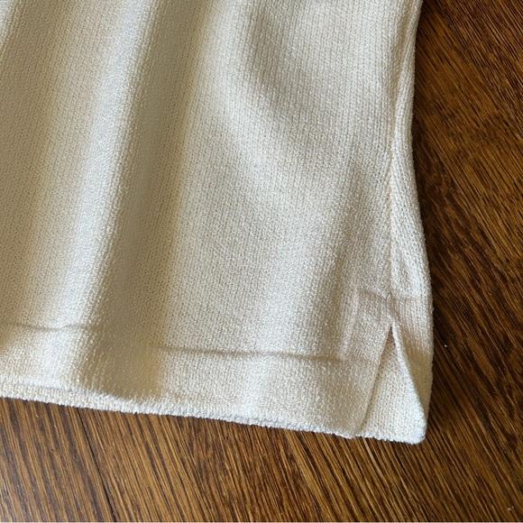 St. John cream sweater shell with sequins - Picture 3 of 13